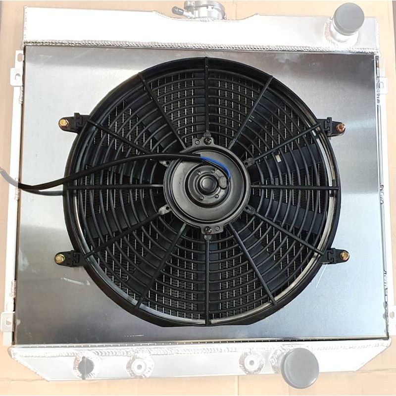 Radiator frame aluminum radiator with electric fan 20" 67-69