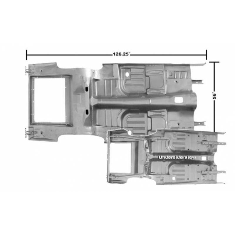 Placa de suelo completa Coupé/Fastback 69-70