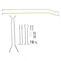 Un conjunto de barras y clips para un par de puertas 69-70