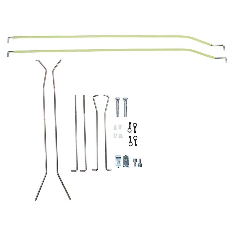 A set of bars and clips for a pair of doors 69-70