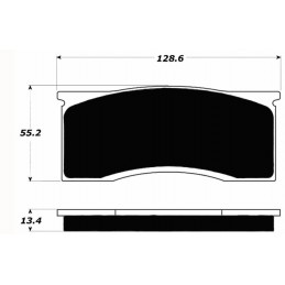 Disc brake pads front Porterfield 65-67