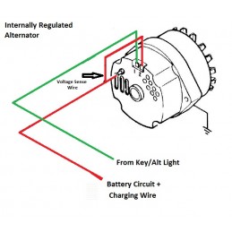 Alternador cromado 100A, Ford 65-73