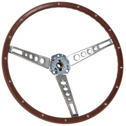 Deluxe Woodgrain 67 Steering Wheel Without Equipment