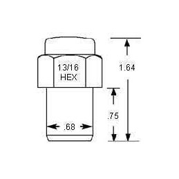 Radmutter Cragar Compensación 1/2"-20 64-73