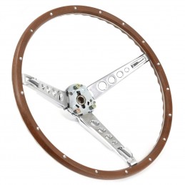 Steering wheel Pony 16" wood 65-66