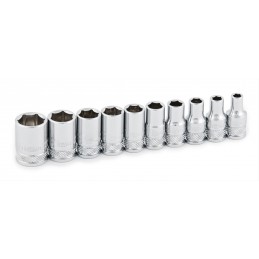 Set dadi pollici 10 pezzi 1/4"
