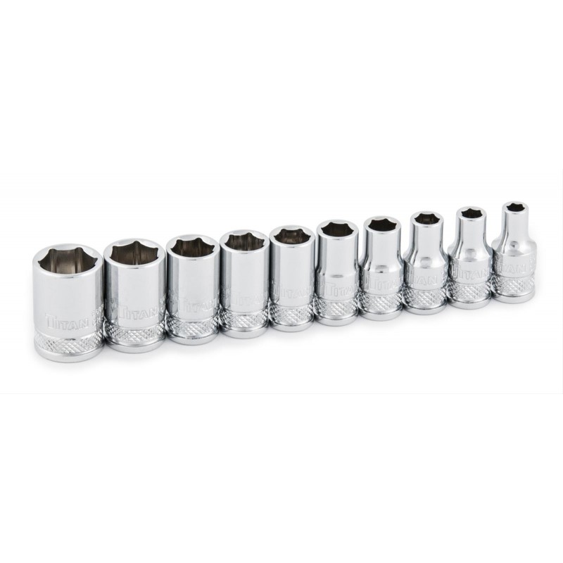 Set dadi pollici 10 pezzi 1/4" Set dadi pollici 10 pezzi 1/4"