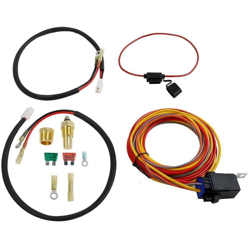 Kit collegamento relè elettroventilatore frigo 85°C 40A 64-73 Kit collegamento relè elettroventilatore frigo 85°C 40A 64-73