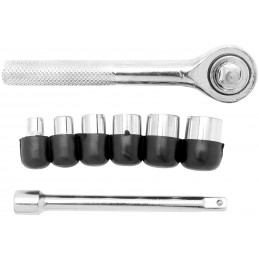 Set dadi pollici 8 pezzi con cricchetto 1/4" 64-73