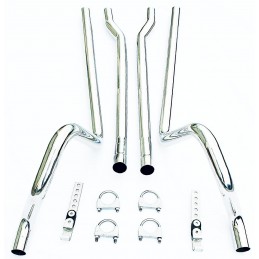 Tubi di scarico in acciaio inox, set da 2" 464-70