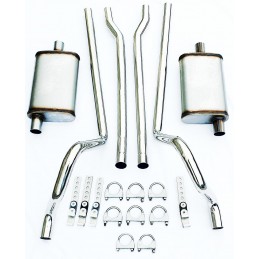 Sistema di scarico inox 2" V8 64-70