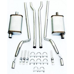 Stainless Steel Exhaust System 2" V8 64-70