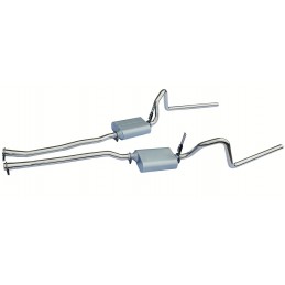 Exhaust system 2" stainless steel V8 Flowmaster style 64-70