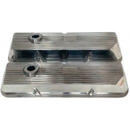 Valve cover ribbed silver Ford FE 428 390 427 Cobra Jet 67-73