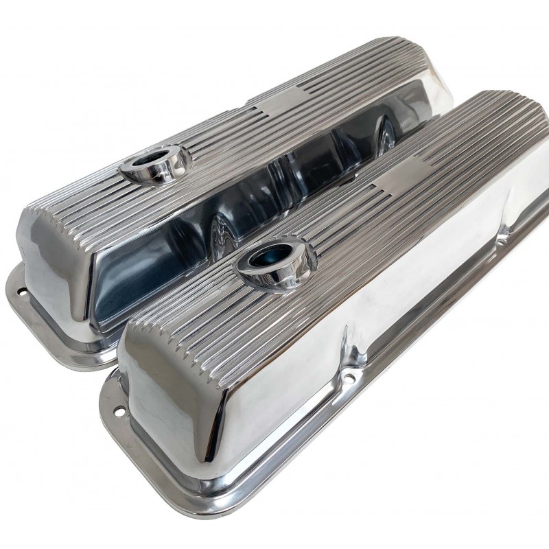 Valve cover ribbed silver Ford FE 428 390 427 Cobra Jet 67-73