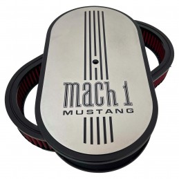Air filter oval Ford Mach 1 silver 15"