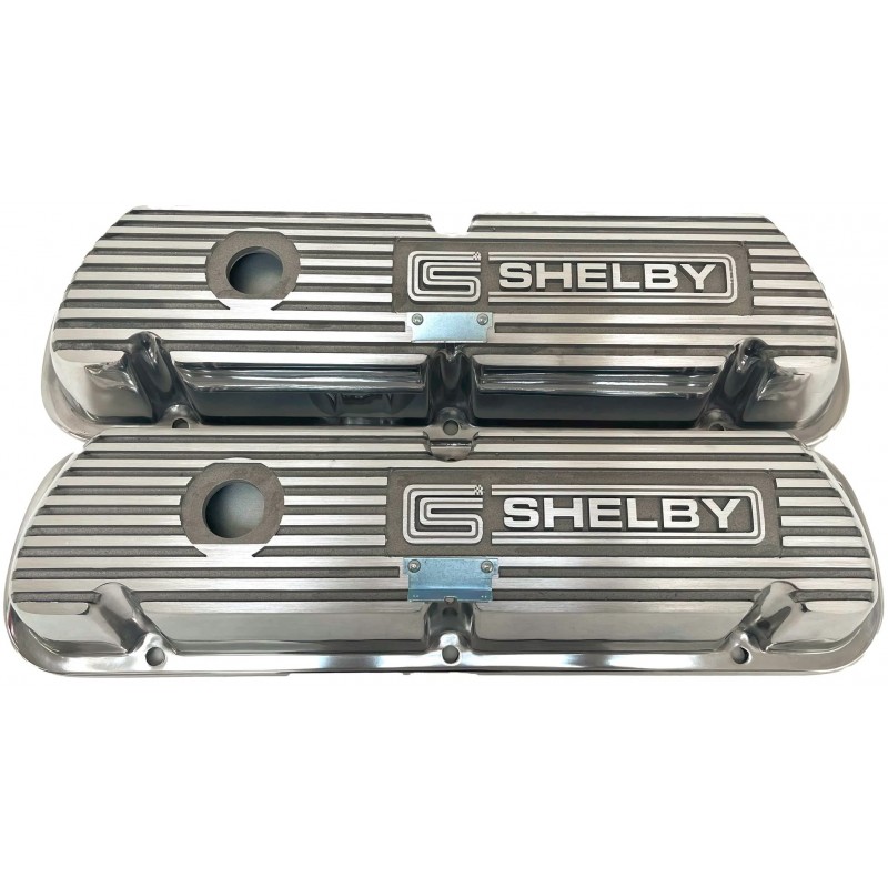 Ventildeckel 289 302 351W argent "Shelby" 64-73