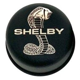 Bouchon de remplissage d'huile Shelby Snake noir, Mustang 1964-1973