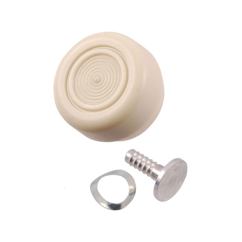 Window crank knob and pin, white 68-73