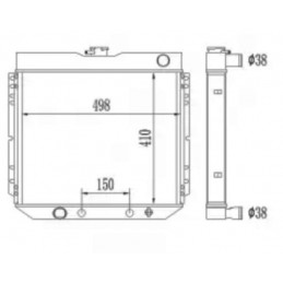 Radiator apa, 6 cilindri, aluminiu 67-70