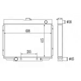 Hliníkový chladič 24" BBlock 67-70 (SBlock 70)