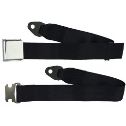 Ceintures de sécurité noires (la paire) 65-73