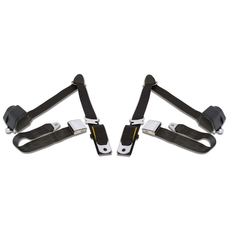 Seat belt 3-point, black 64-73 Seat belt 3-point, black 64-73