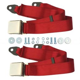 Red seat belt (pair) 65-73