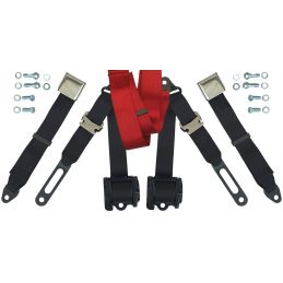Centuri de siguranță în 3 puncte, pereche, roșu 64-73