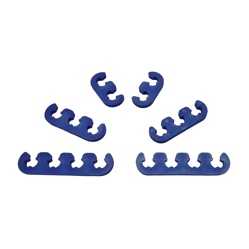 Ignition cable holder set blue 64-73