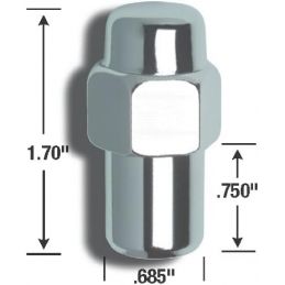 MAG/Cragar ratlankio veržlė 1/2" UNF Chromas 64-73 1 vnt.