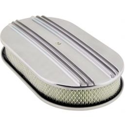 Filtro aria ovale 15" Alluminio lucidato