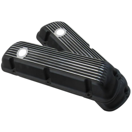 Valve covers, black, aluminum 289 302