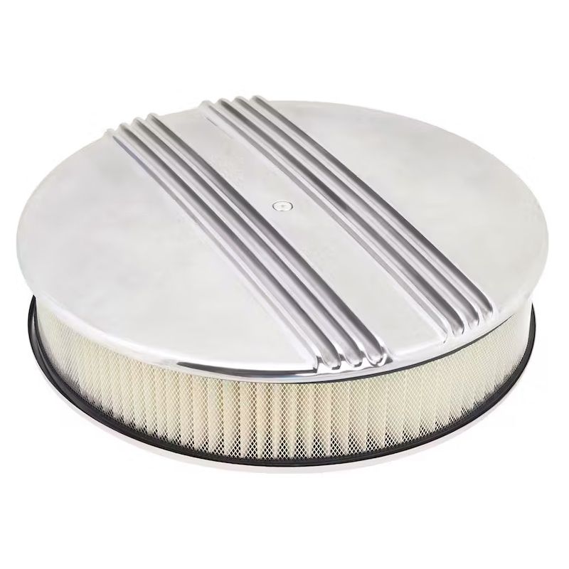 Round air filter 14" aluminum