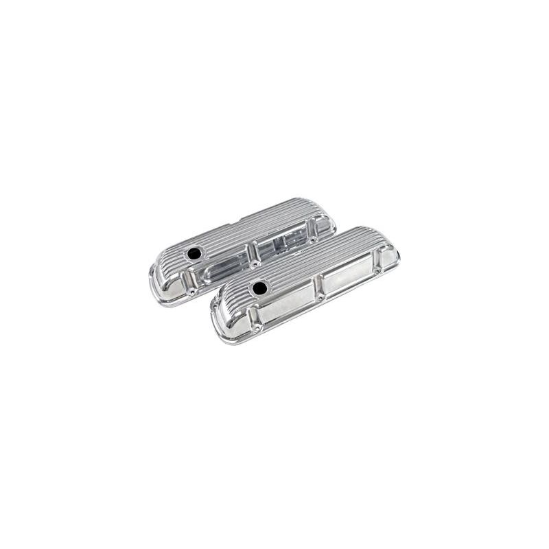 Coprivalvola in alluminio cromato, scanalato 289 302 351W 64-73