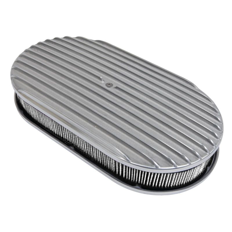 Ovaler Luftfilter 15" Geriffeltes Aluminium Ovaler Luftfilter 15" Geriffeltes Aluminium