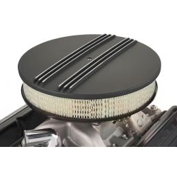 Round air filter 14" aluminum black