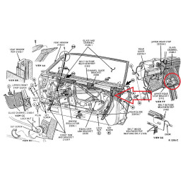 Bara de protecție a geamului din dreapta 67-68