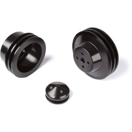Set di pulegge a 3 bulloni 289 302 351W nero 64-69