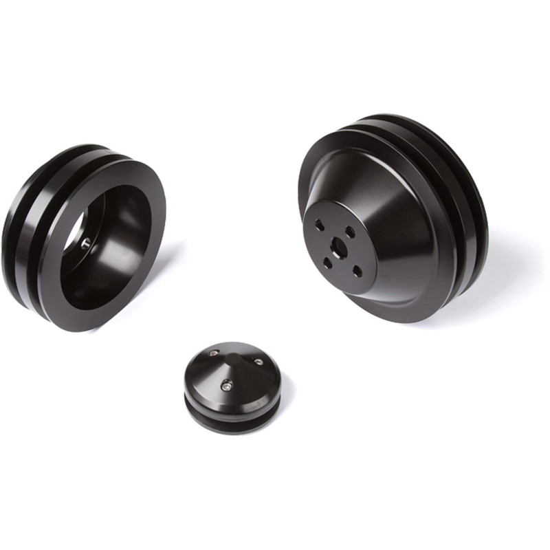 Set di pulegge a 4 bulloni 289 302 351, nero 69-73 Set di pulegge a 4 bulloni 289 302 351, nero 69-73