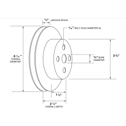 Pompa de apă de antrenare a centurii de 1 ori 64-70