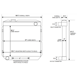 Radiator swap, driver side lower entrance 64-66
