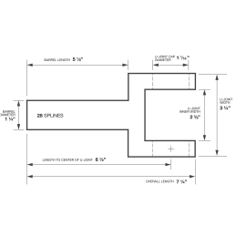C4 drive shaft yoke, small cross member 1310 64-73