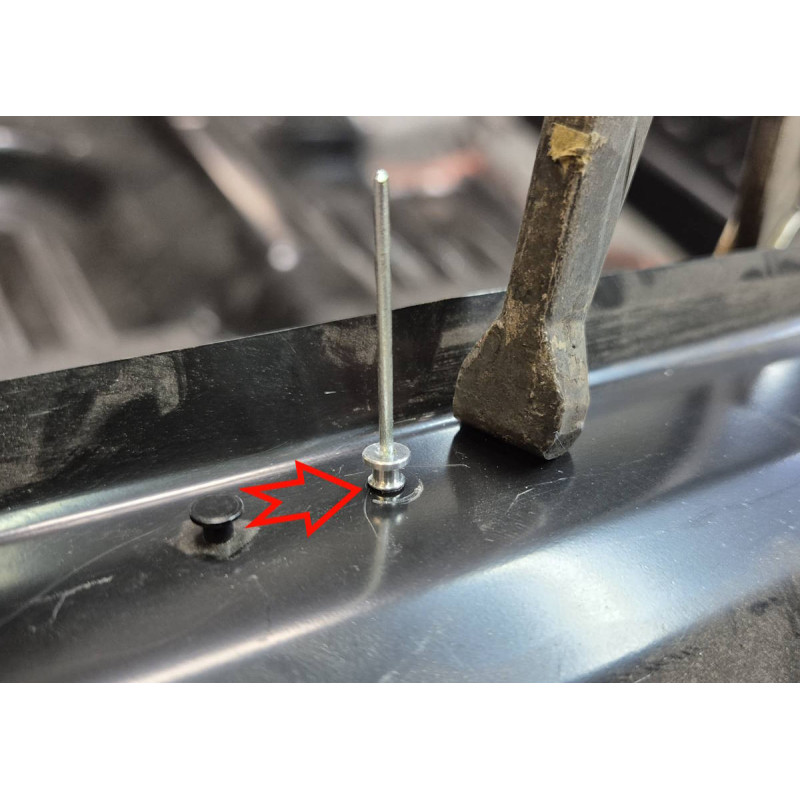 Pasador para la fijación de clips embellecedores de ventana 65-73 Pasador para la fijación de clips embellecedores de ventana 65-73