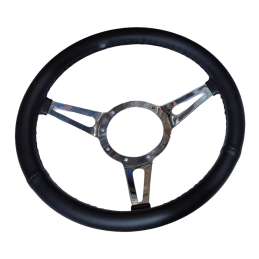 Čierny kožený volant 14" 65-73