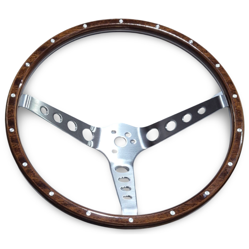 Wooden steering wheel 15" 65-73