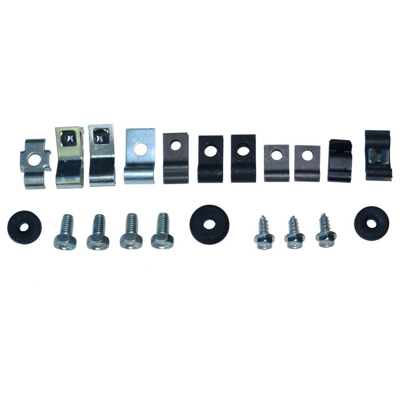 Gas & Brake Line Clip Kit V8 Drum Brakes (21) 64-66