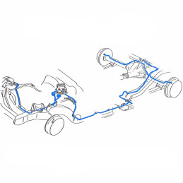 Brake Lines, Steel, Power Drum Brakes 9" 68-69