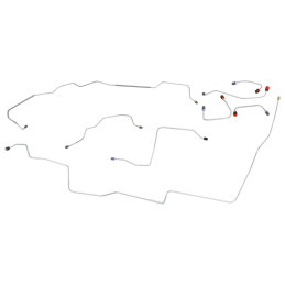 Brake Line Set Power Drum Brakes 8" Steel (8) 68-69