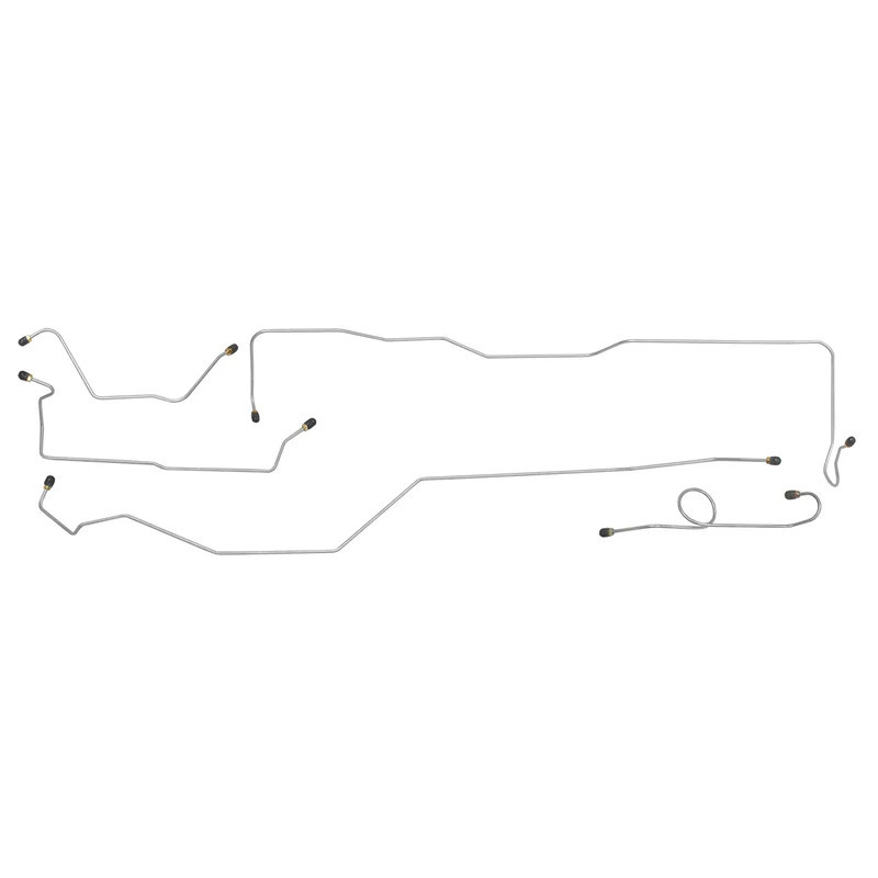 Brake Line Kit Dual Exhaust Power Drum Steel (6) 64-65